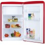 Amica KSR 361 160 R Frigorifero retro da libera installazione con congelatore, larghezza 55 cm, 108 L, rosso