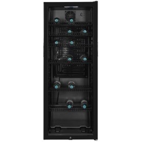 Exquisit GKS240-GT-160C frigorifero con porta in vetro, larghezza 54 cm, 237 L, ventola di ricircolo, chiusura porta, nero