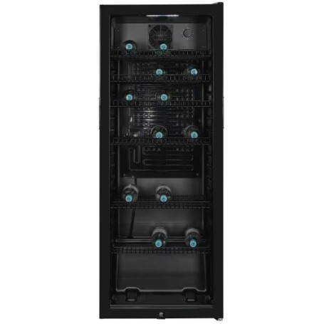 Exquisit GKS240-GT-160C frigorifero con porta in vetro, larghezza 54 cm, 237 L, ventola di ricircolo, chiusura porta, nero