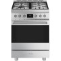 SMEG C6GMX2 Sinfonia Cucina da accosto cm. 60x60 - 4 fuochi a gas + 1 forno elettrico - inox antimpronta