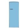 Exquisit frigorifero retrò RKS325-VH-160E, larghezza 55 cm, 225 L, illuminazione a LED, 1 cassetto per verdure, blu polvere