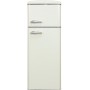 Exquisit Combinazione frigo-congelatore retrò RKGC270-45-H-160E, 206 L, larghezza 54,5 cm, con ruote
