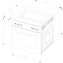 Wolkenstein WMO 70 EEK: Forno da incasso A, largo 60 cm, 62 L, funzione ECO, funzione grill, timer, nero