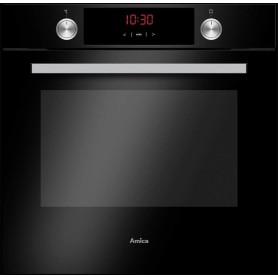Amica EBX 944 610 SM EEK: Un forno da incasso XXL, largo 60 cm, 77 L, aria calda, SoftClose, estraibile telescopico, nero opaco