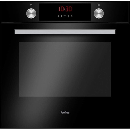 Amica EBX 944 610 SM EEK: Un forno da incasso XXL, largo 60 cm, 77 L, aria calda, SoftClose, estraibile telescopico, nero opaco