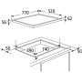 Piano cottura a induzione PKM IN5-FZ telaio in acciaio inox, larghezza 77 cm, touch control con funzione slider