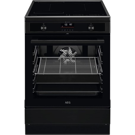 Fornello elettrico da libera installazione AEG CIB6499APB con piano a induzione nero opaco/A