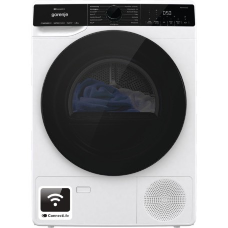 Gorenje DPNA93W, asciugatrice a condensazione a pompa di calore (bianco/nero) (742760)