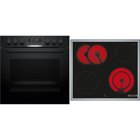 Bosch HND671LS62, set fornello (nero/acciaio inossidabile)