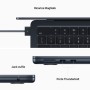 Apple MacBook Air 13-inch : M2 chip with 8-core CPU and 8-core GPU, 256GB - Midnight (MLY33T/A)