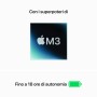 Apple MacBook Air 13'' M3 chip con core 8 CPU e core 8 GPU, 8GB, 256GB SSD Galassia (MRXT3T/A)