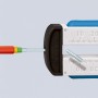 Abisolierwerkzeug 12 85 110 SB fr Glasfaser, Abisolier-/ Abmantelungswerkzeug (blau/wei)