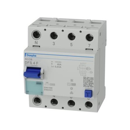 Doepke DFS 4 040-4/0,03-F interruttore automatico Dispositivo a corrente residua Tipo F (09134820)