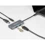 DeLOCK 63261 hub di interfaccia USB 3.2 Gen 2 (3.1 Gen 2) Type-C 10000 Mbit/s Nero, Grigio (63261)