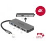 DeLOCK 87743 hub di interfaccia USB 3.2 Gen 1 (3.1 Gen 1) Type-C Grigio (87743)