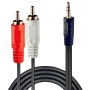 Lindy 35685 cavo audio 10 m 2 x RCA 3.5mm Nero (35685)