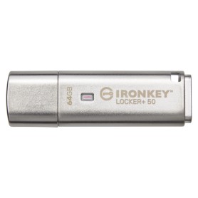 Kingston Technology IronKey Locker+ 50 unità flash USB 64 GB USB tipo A 3.2 Gen 1 (3.1 Gen 1) Argento (IKLP50/64GB)