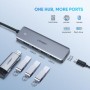 Ugreen 50985 hub di interfaccia USB 3.2 Gen 1 (3.1 Gen 1) Type-A 5000 Mbit/s Argento (70336)
