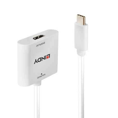 Lindy 43339 cavo e adattatore video 0,1 m USB tipo-C HDMI Bianco (43339)