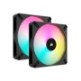 Corsair CO-9050156-WW sistema di raffreddamento per computer Case per computer Ventilatore Nero 2 pz (CO-9050156-WW)