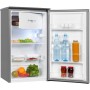 Frigorifero verticale Exquisit KS117-3-010E con vano congelatore, larghezza 47,5 cm, 82 L, illuminazione a LED, argento