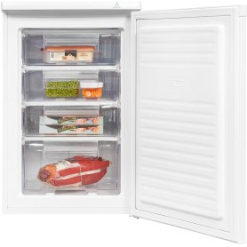 Congelatore a libera installazione Exquisit GS80-040E , 55 cm di larghezza, 91 L, cassetti trasparenti, bianco