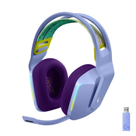 Logitech G G733 Wireless Headset Cuffia Padiglione auricolare Lillà (981-000890)