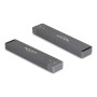 Externes Gehuse M.2 NVMe PCle SSD, SATA SSD (grau, mit USB Typ A-Stecker) (42021)