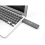 Externes Gehuse M.2 NVMe PCle SSD, SATA SSD (grau, mit USB Typ A-Stecker) (42021)