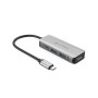 HYPER HD41-GL hub di interfaccia USB 2.0 Type-C Nero, Grigio (HD41-GL)