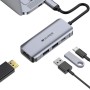 HYPER HD41-GL hub di interfaccia USB 2.0 Type-C Nero, Grigio (HD41-GL)