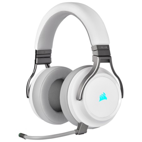 Corsair Virtuoso RGB Auricolare Con cavo e senza cavo A Padiglione Giocare USB tipo A Bianco (CA-9011186-EU)
