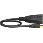 HDMI-Umschaltbox 3 auf 1 (4K @ 60Hz), HDMI Switch (schwarz, 55cm Kabel) (58488)