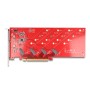 PCI Express x16 Karte auf 4x intern NVMe M.2 Key (90617)