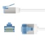Ultraflexibles Cat.6a Patchkabel slim, U/FTP (wei, 1 Meter, extrakurze Stecker) (74332)
