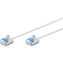 Ultraflexibles Cat.6a Patchkabel slim, U/FTP (wei, 1 Meter, extrakurze Stecker) (74332)