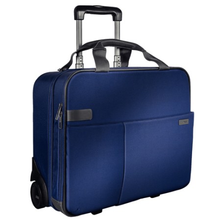 Leitz 60590069 bagaglio Nero, Blu 25 L Pelle, Metallo, Poliestere