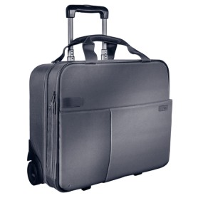 Leitz 60590084 bagaglio Nero, Argento 25 L Pelle, Metallo, Poliestere