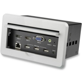 StarTech.com BOX4HDECP2 AV bridge 3840 x 2160 Pixel Collegamento ethernet LAN Argento