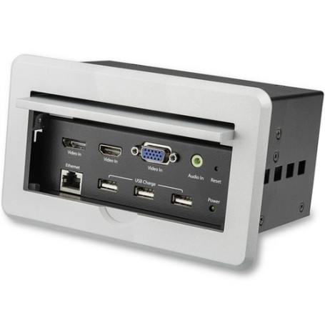 StarTech.com BOX4HDECP2 AV bridge 3840 x 2160 Pixel Collegamento ethernet LAN Argento