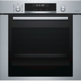 Forno da incasso Bosch HBG378AS0 Serie 6, 60 x 60 cm, acciaio inox pirolisi (autopulente), manopole incassate