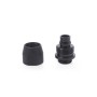 HF Anschraubtlle TPV Metall - 12,7/7,6mm Gerade - Black (schwarz) (17638)