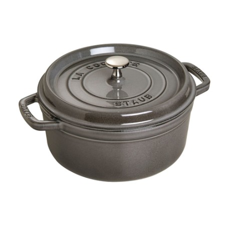 Staub 40500-246-0 padella 3,8 L Rotondo Grafite, Grigio