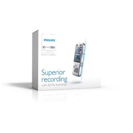 Philips Pocket Memo DPM8000/00 dittafono Flash card Champagne (DPM8000)