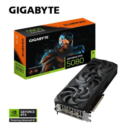 Scheda grafica GIGABYTE GeForce RTX 5080 WINDFORCE OC SFF 16G HDMI/DP (GV-N5080WF3OC-16GD)