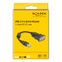 DeLOCK 64276 cavo seriale Nero 0,25 m USB tipo A RS-232