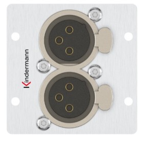 Kindermann 7444000579 presa energia 2 x XLR Alluminio