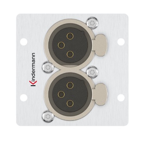 Kindermann 7444000579 presa energia 2 x XLR Alluminio