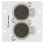 Kindermann 7444000579 presa energia 2 x XLR Alluminio