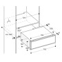 Gaggenau WS482110 Cassetto scaldavivande da incasso finitura acciaio inox con frontale in vetro da 76 cm